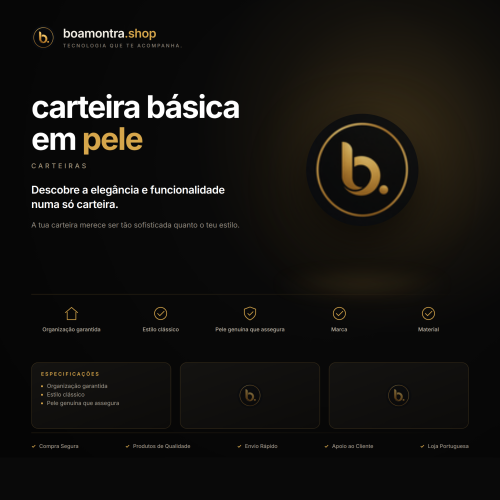 Organiza-te com a carteira básica em pele