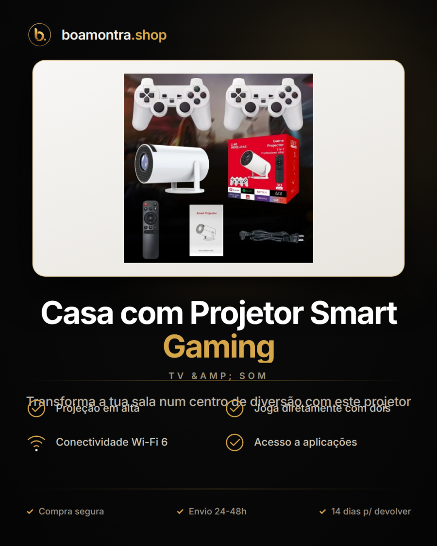 Entretenimento em Casa com Projetor Smart Gaming