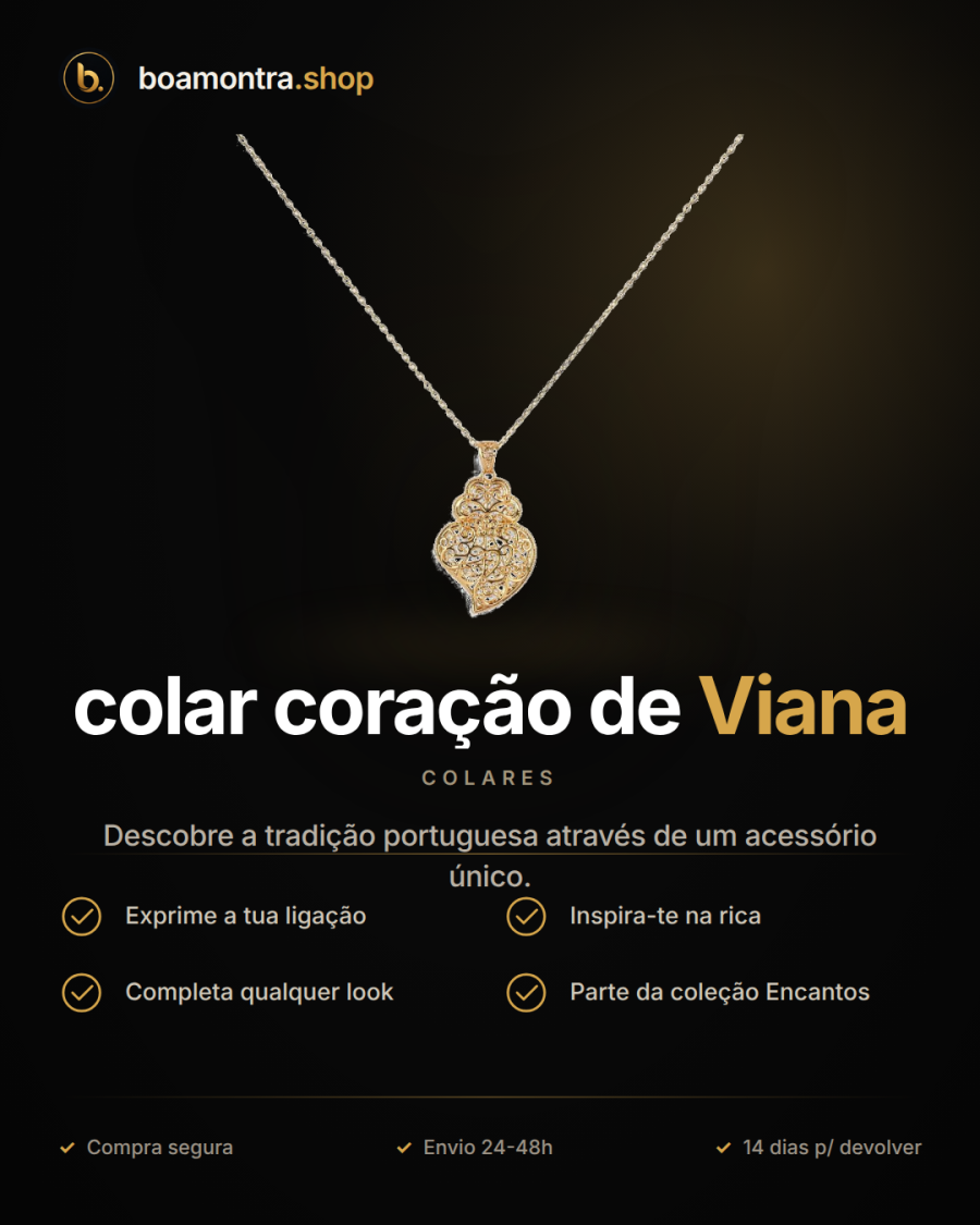 Encanta-te com o colar coração de Viana