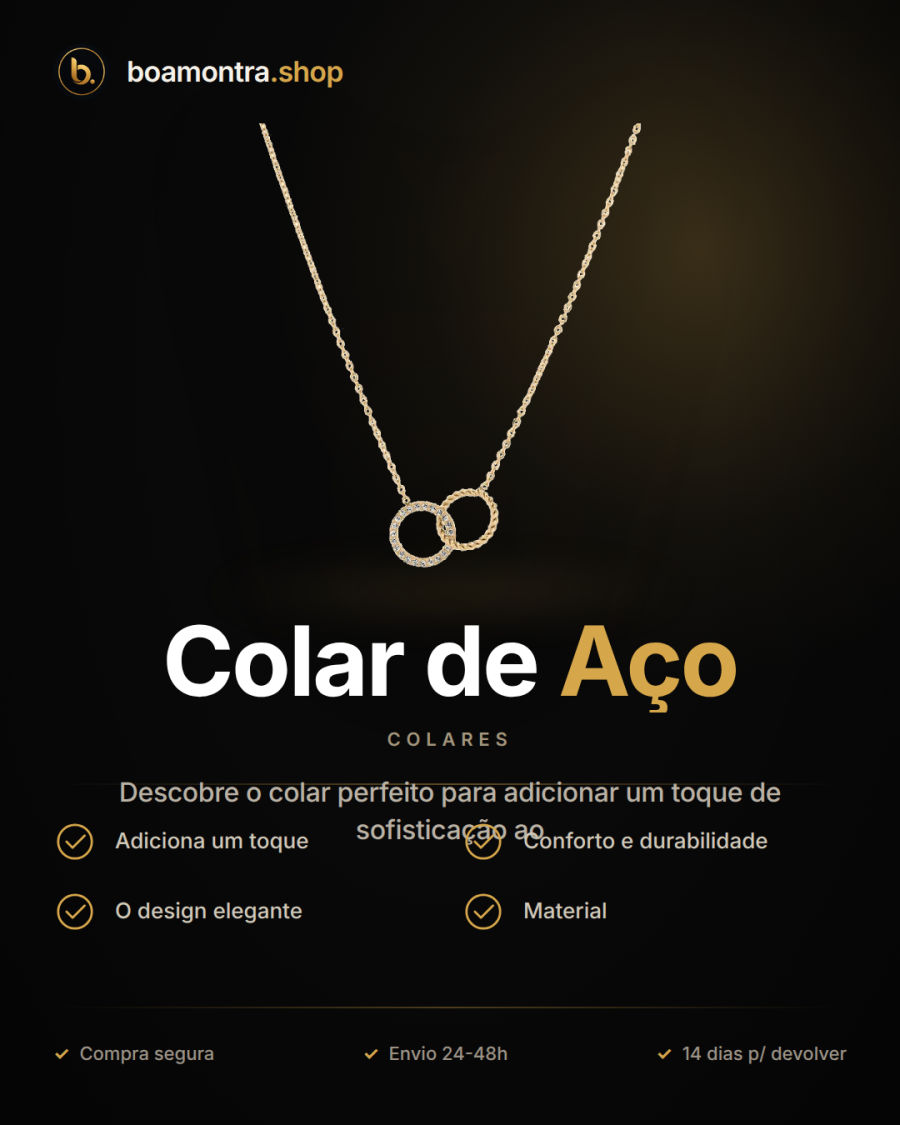 Brilho e Elegância com Colar de Aço