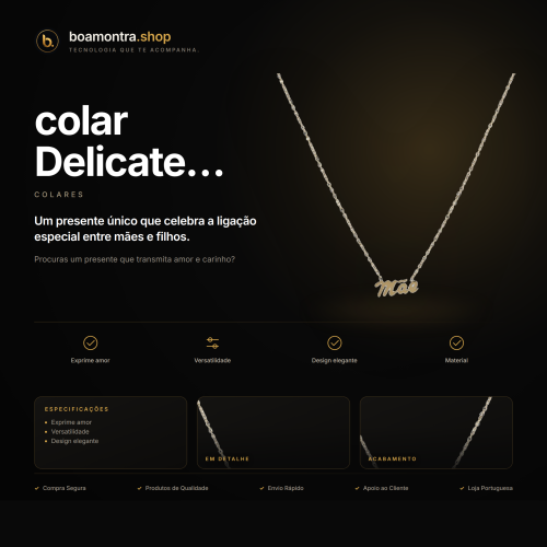 Surpreende com o colar Delicate Mãe