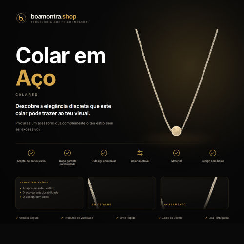 Estilo e Simplicidade com Colar em Aço