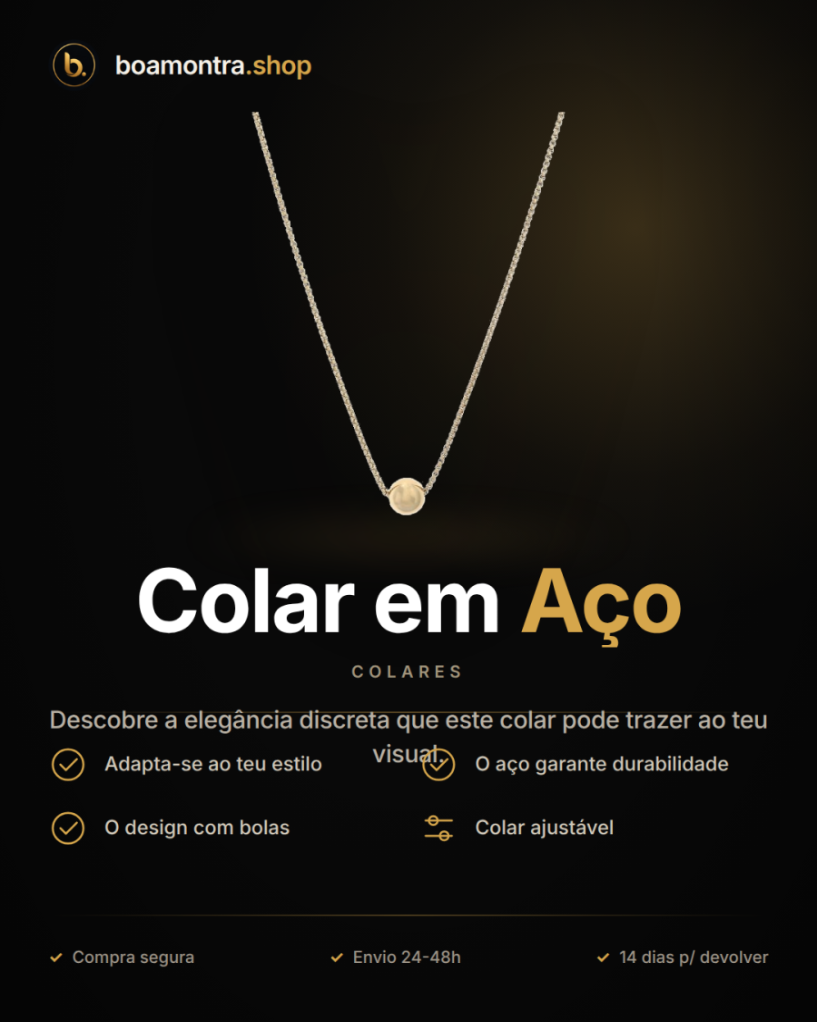 Estilo e Simplicidade com Colar em Aço