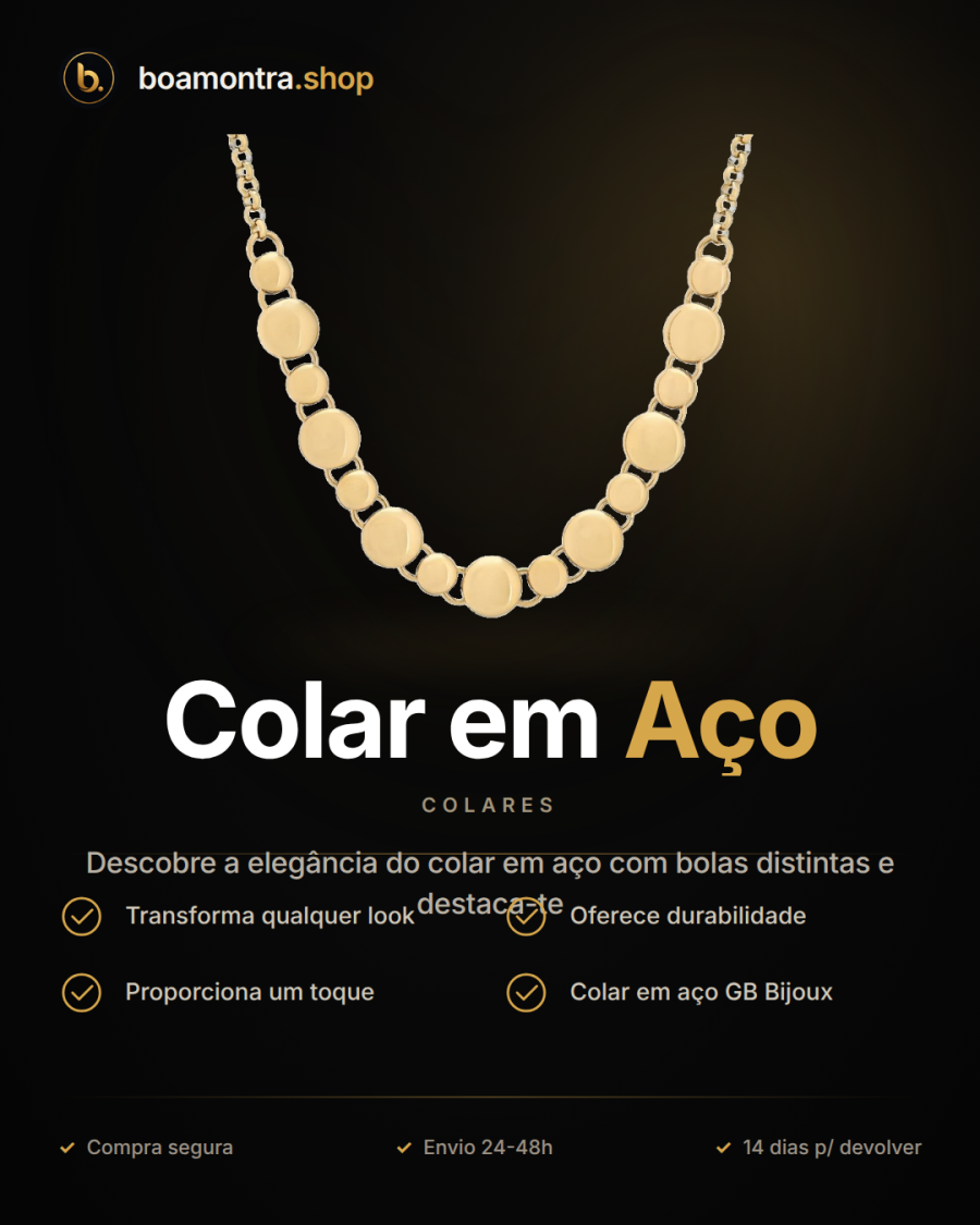 Estilo Único com Colar em Aço