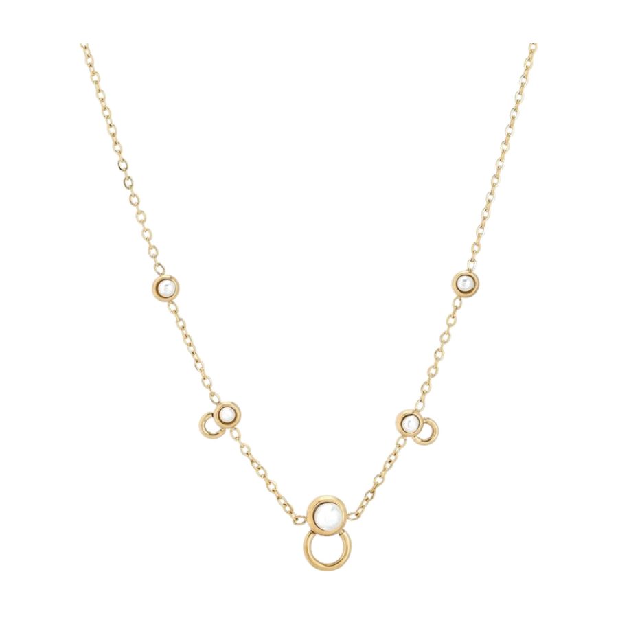 Elegância Simples com Colar em Aço e Pérolas