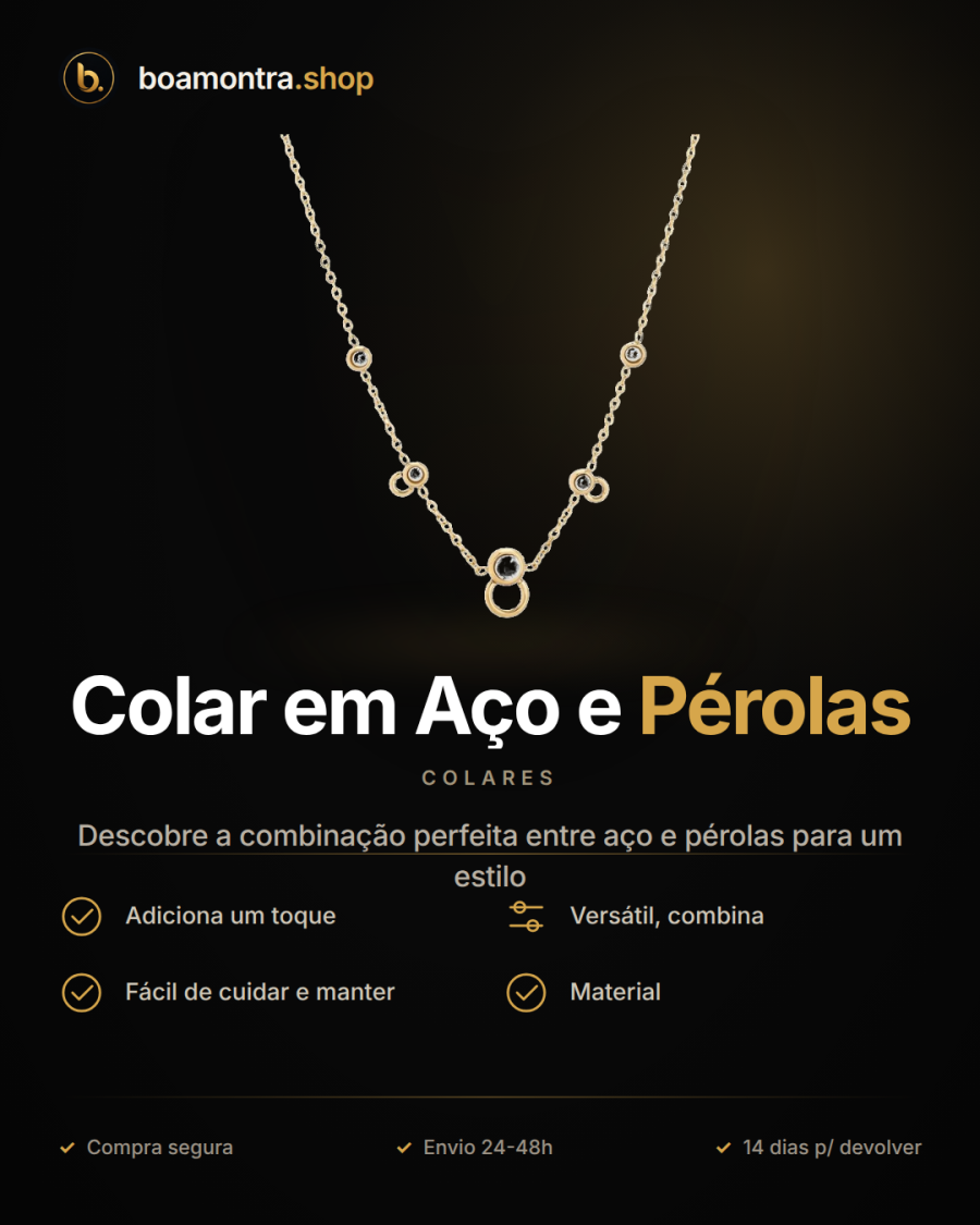 Elegância Simples com Colar em Aço e Pérolas
