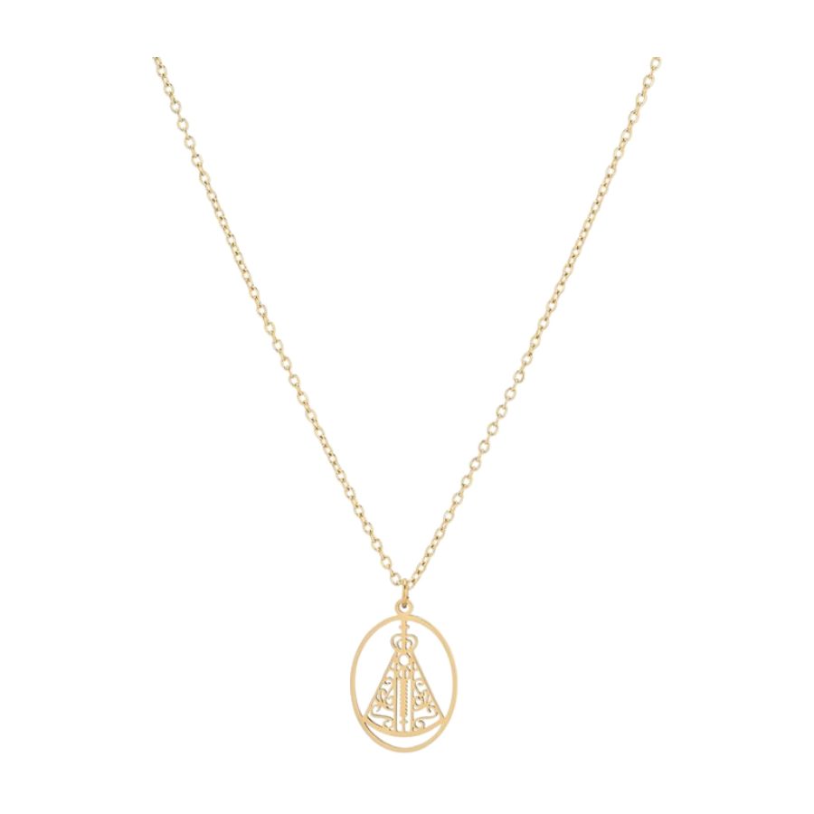 Estilo e Fé com Colar Nossa Senhora