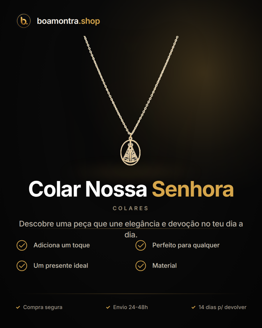Estilo e Fé com Colar Nossa Senhora