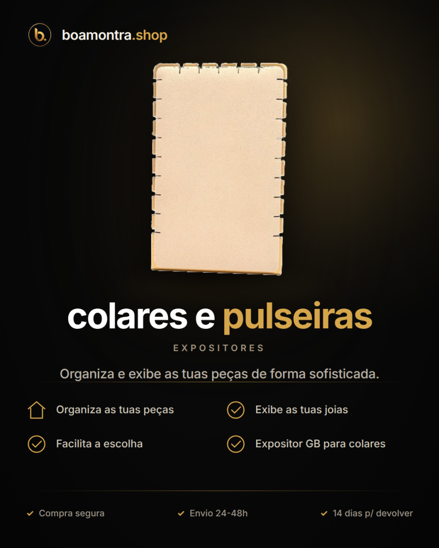 Expositor elegante para colares e pulseiras