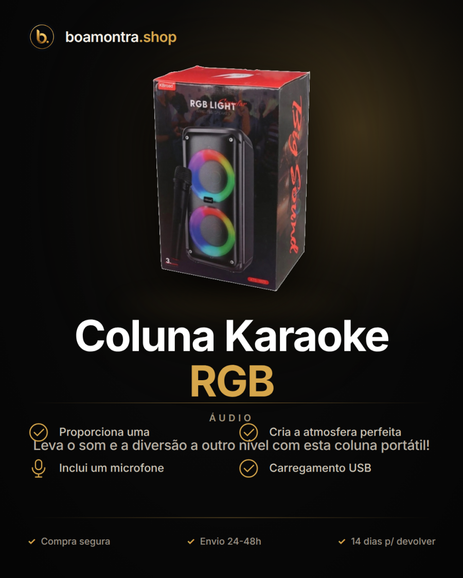 Anima as tuas festas com Coluna Karaoke RGB