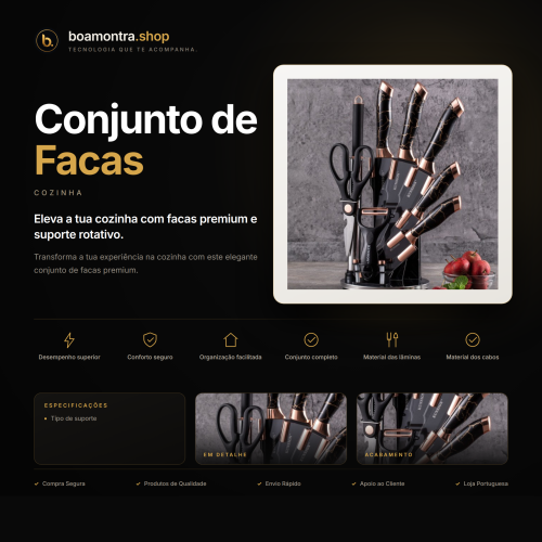 Estilo e Desempenho com Conjunto de Facas