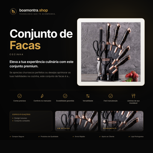 Cortes precisos com Conjunto de Facas