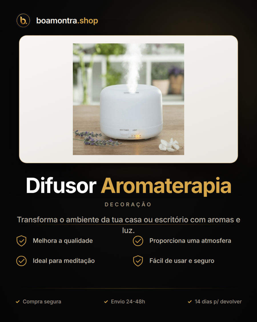 Conforto e bem-estar com Difusor Aromaterapia