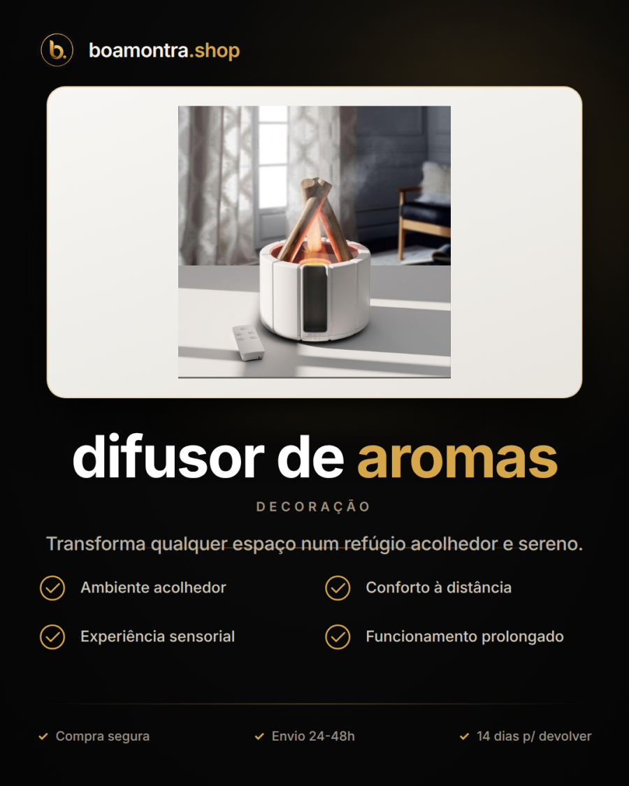Cria um ambiente relaxante com difusor de aromas