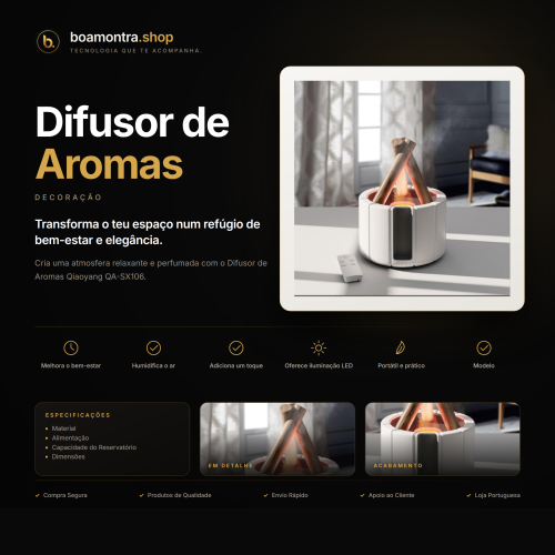 Atmosfera Relaxante com Difusor de Aromas