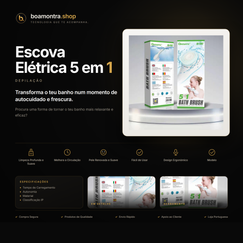 Banho Relaxante com Escova Elétrica 5 em 1