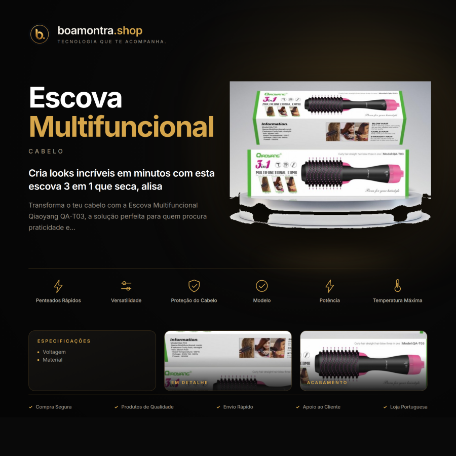 Penteados Deslumbrantes com Escova Multifuncional