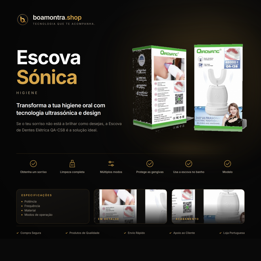 Sorriso Brilhante com Escova Sónica