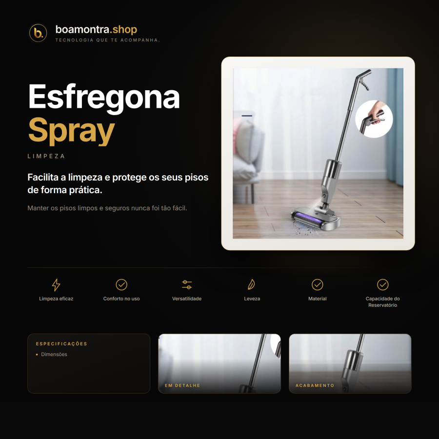 Pisos Impecáveis com Esfregona Spray
