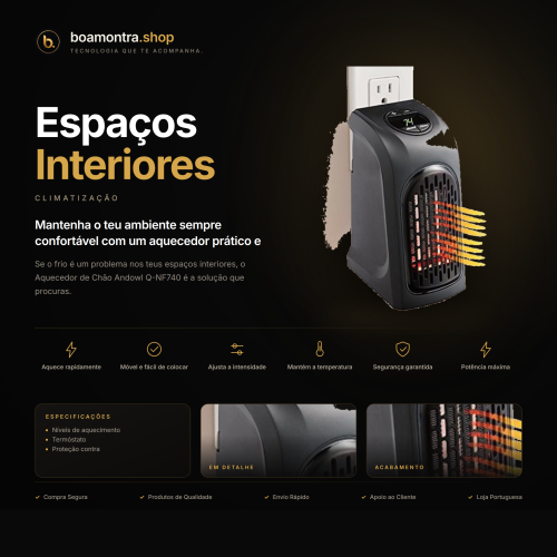 Aquecedor Eficiente para Espaços Interiores
