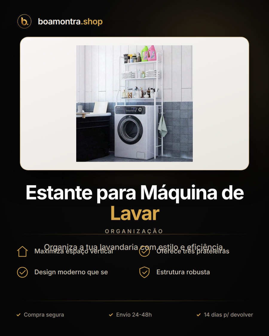 Maximiza Espaço com Estante para Máquina de Lavar