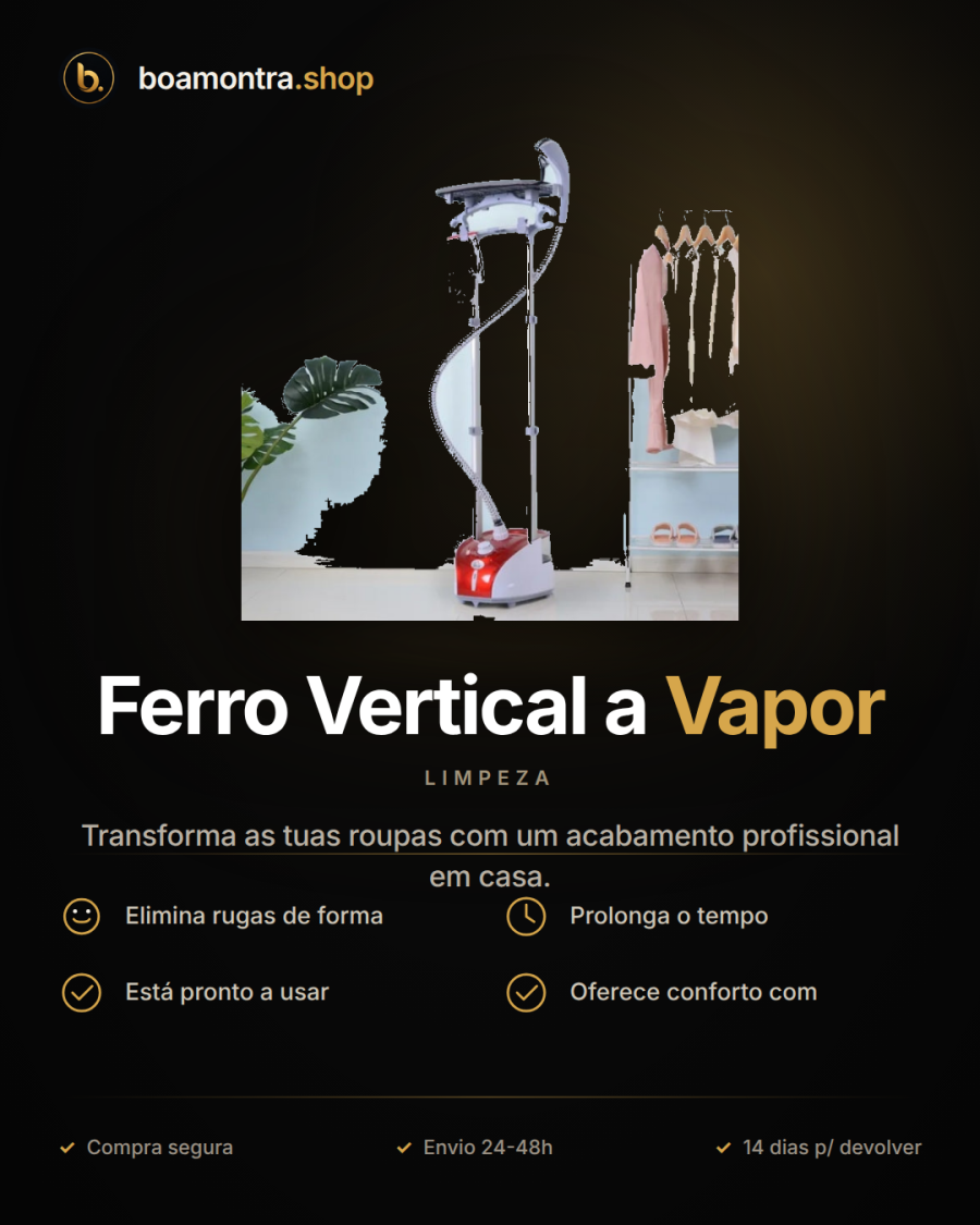 Elimina Rugas com Ferro Vertical a Vapor