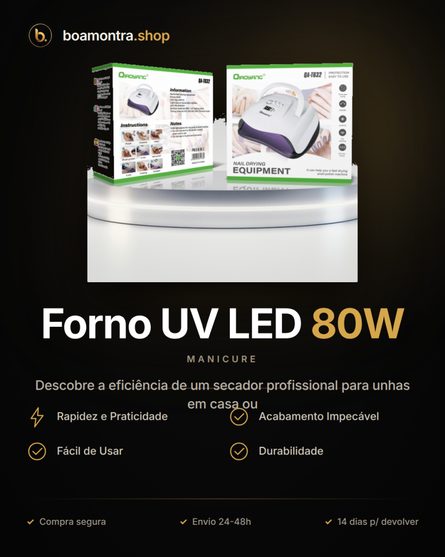 Secagem Rápida com Forno UV LED 80W