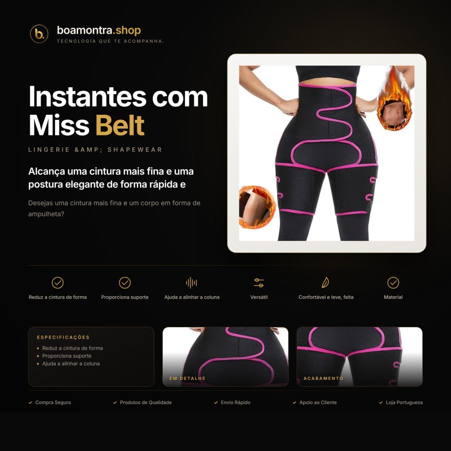 Cintura Fina em Instantes com Miss Belt