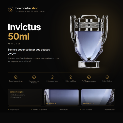 Frescor e sensualidade com Invictus 50ml