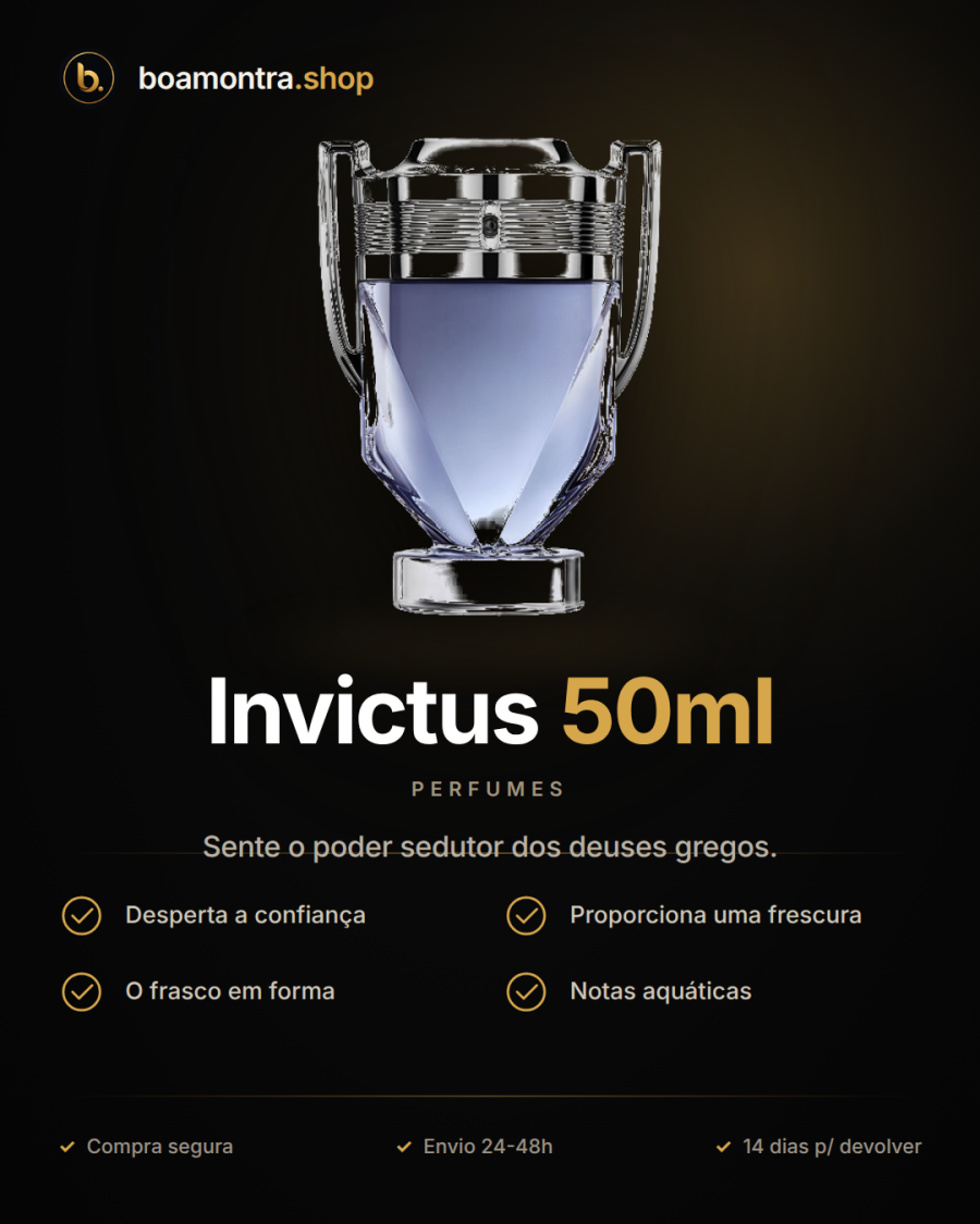Frescor e sensualidade com Invictus 50ml