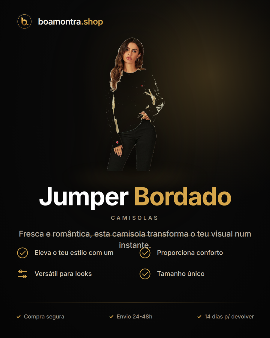 Estilo Aconchegante com Jumper Bordado