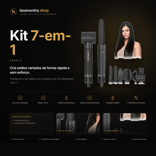 Transforma o teu cabelo com Kit 7-em-1