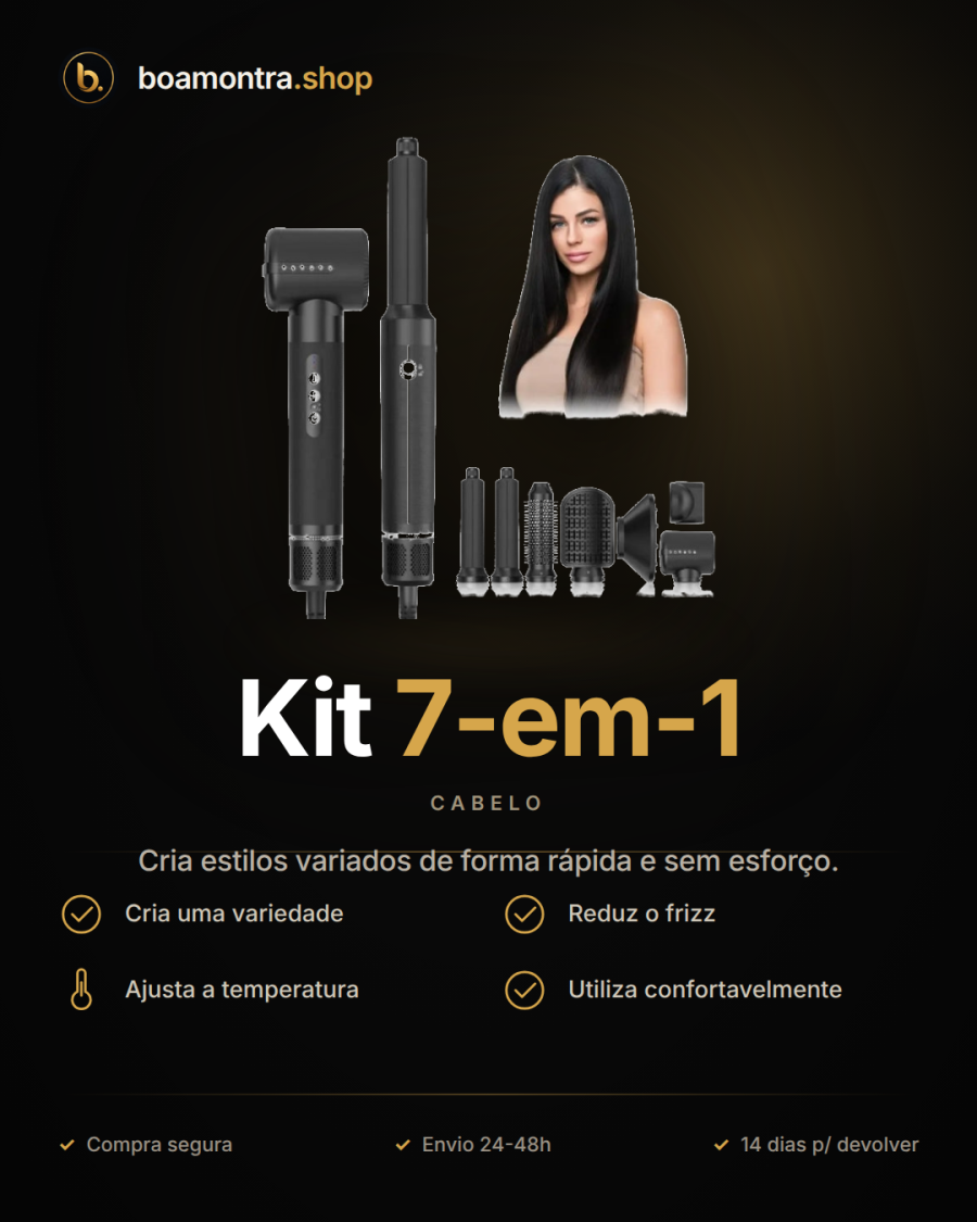 Transforma o teu cabelo com Kit 7-em-1