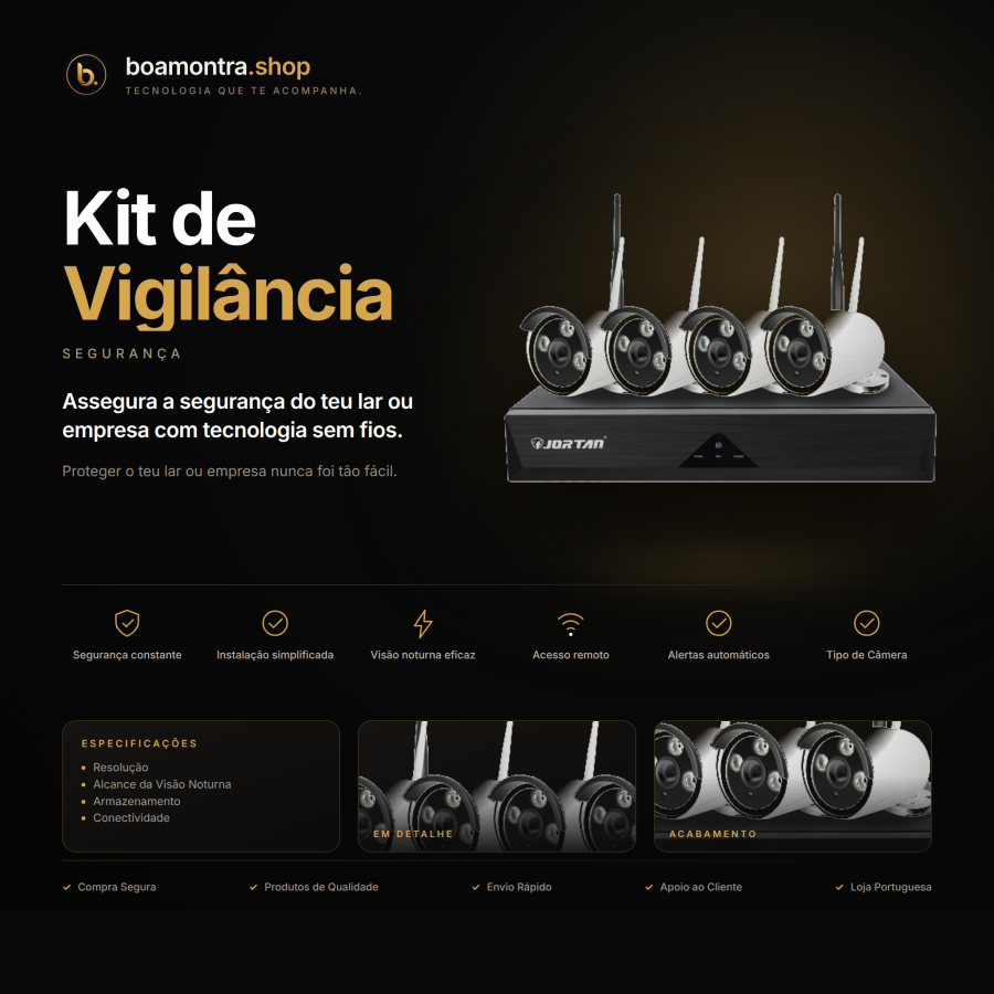 Protege o teu espaço com Kit de Vigilância