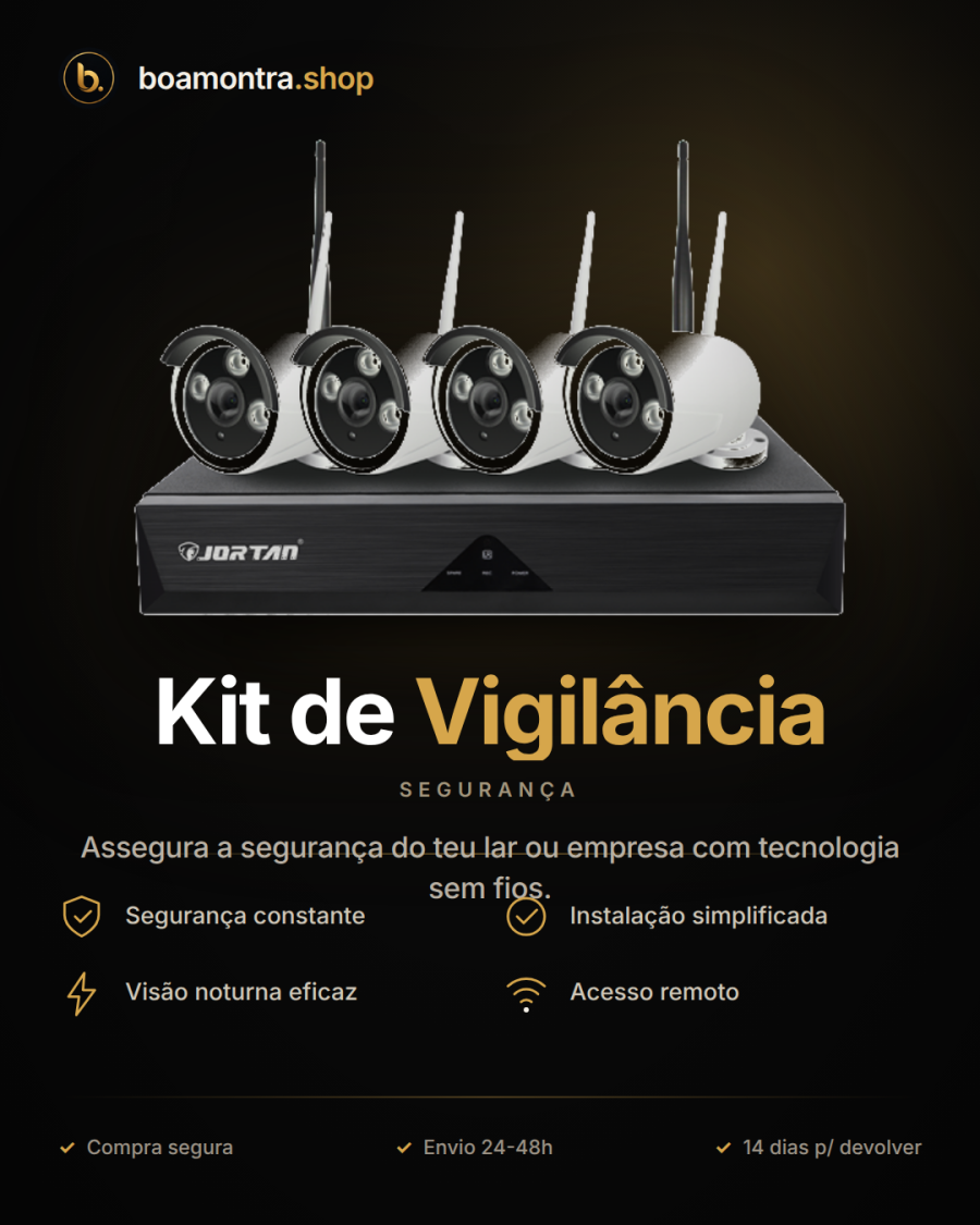 Protege o teu espaço com Kit de Vigilância