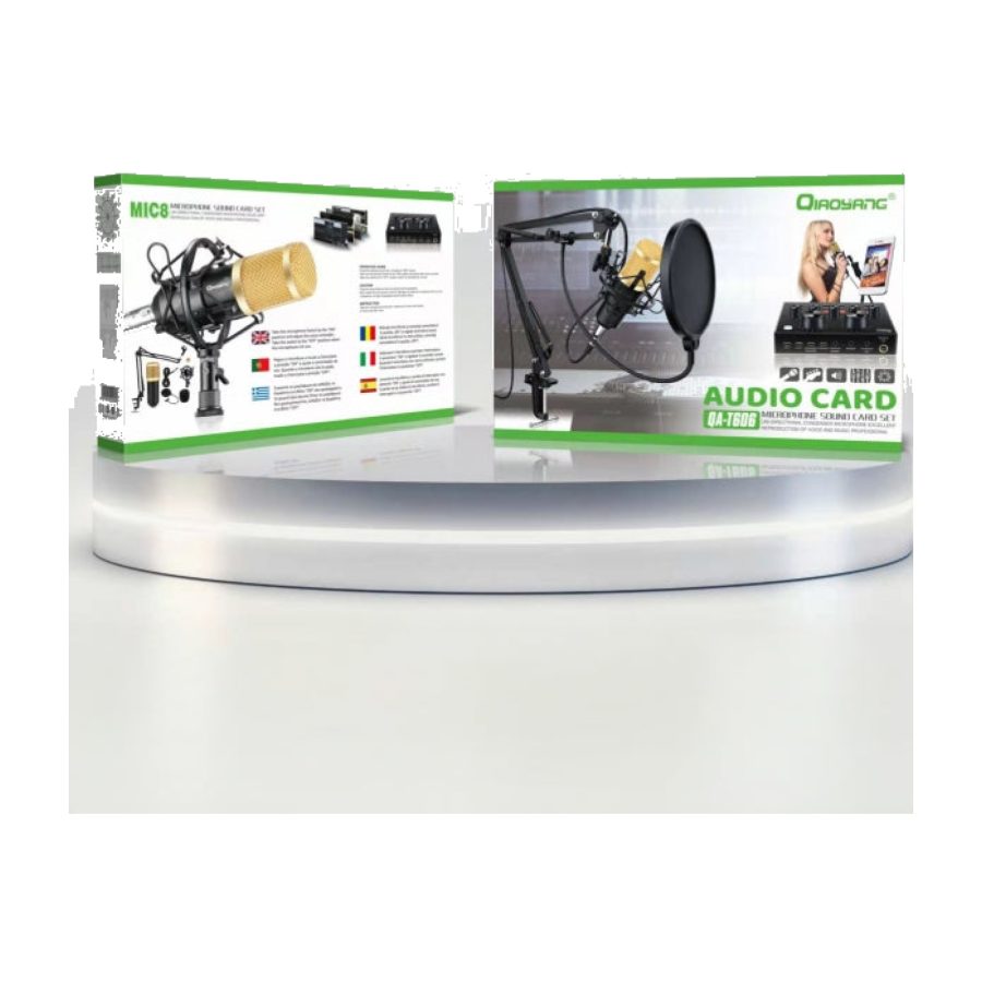 Gravações Profissionais com Kit Microfone e Placa