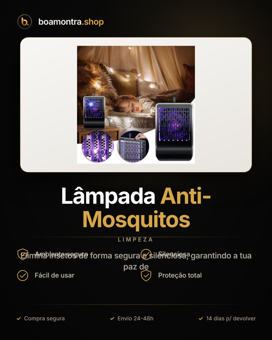 Noites Tranquilas com Lâmpada Anti-Mosquitos