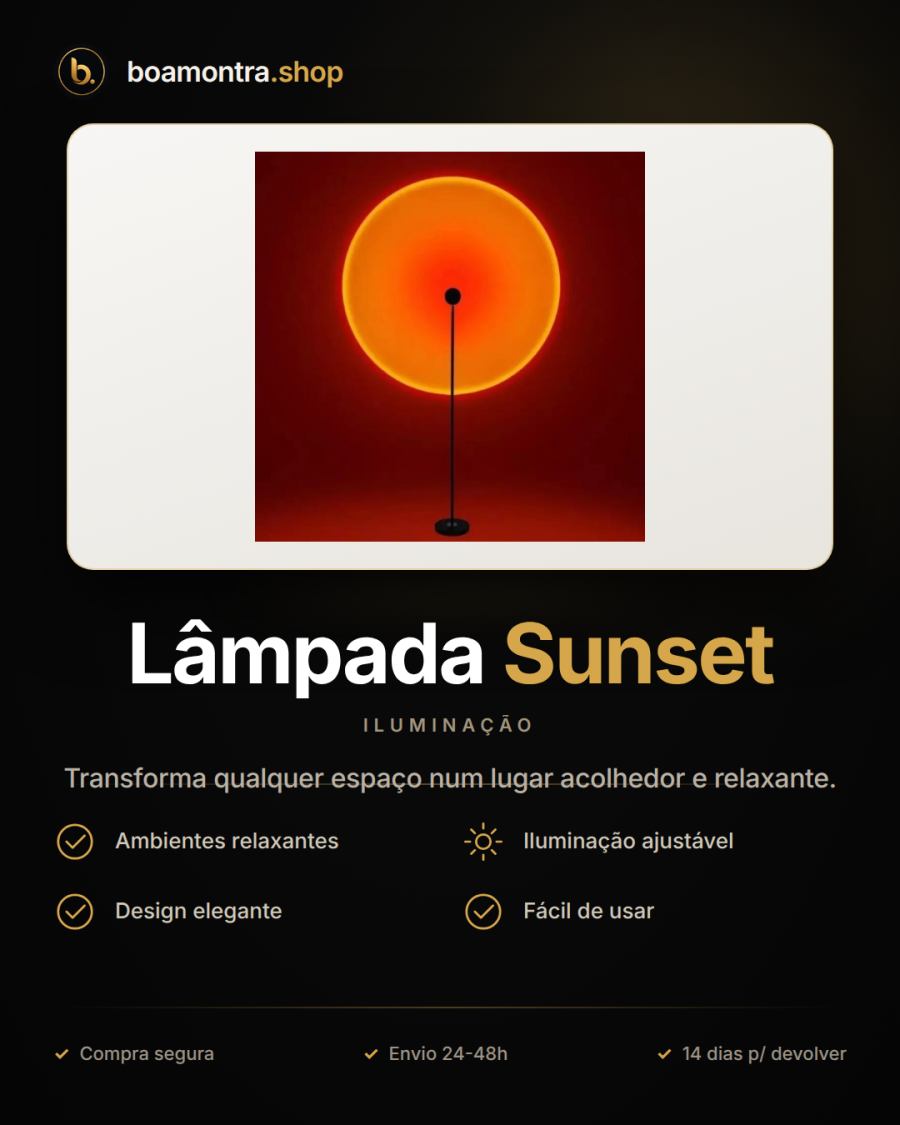 Cria Ambientes Mágicos com Lâmpada Sunset