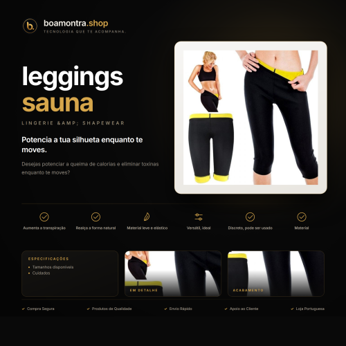 Queima de calorias com leggings sauna