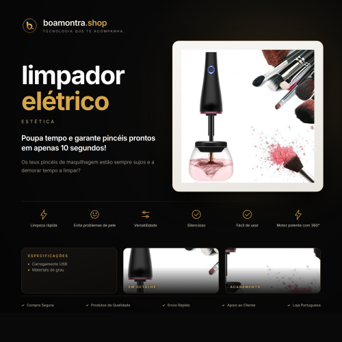 Mantenha os pincéis limpos com limpador elétrico