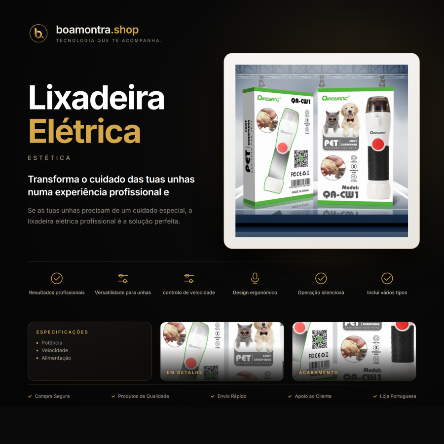 Cuida das tuas unhas com Lixadeira Elétrica
