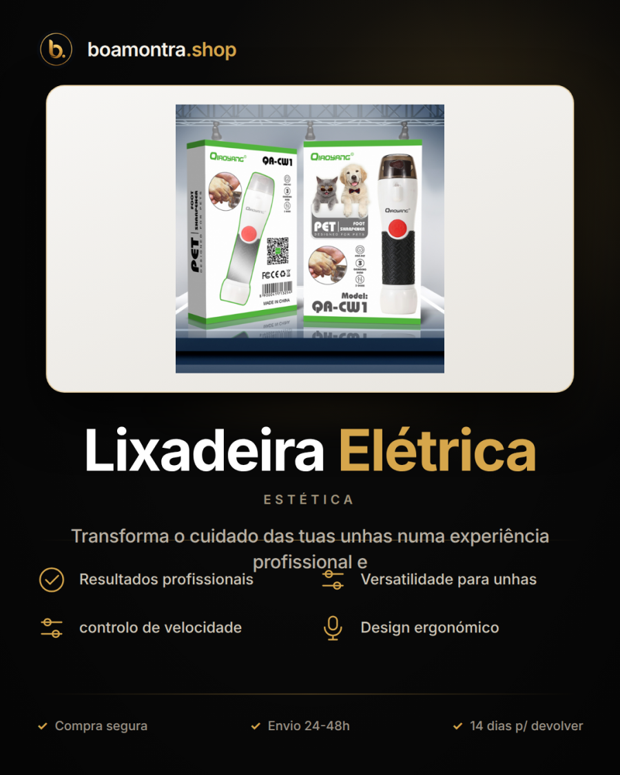 Cuida das tuas unhas com Lixadeira Elétrica