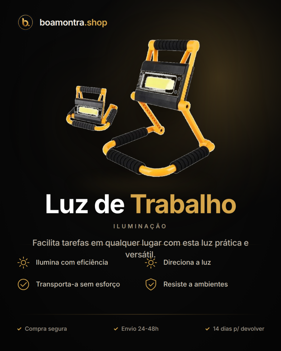 Ilumina os teus projetos com Luz de Trabalho