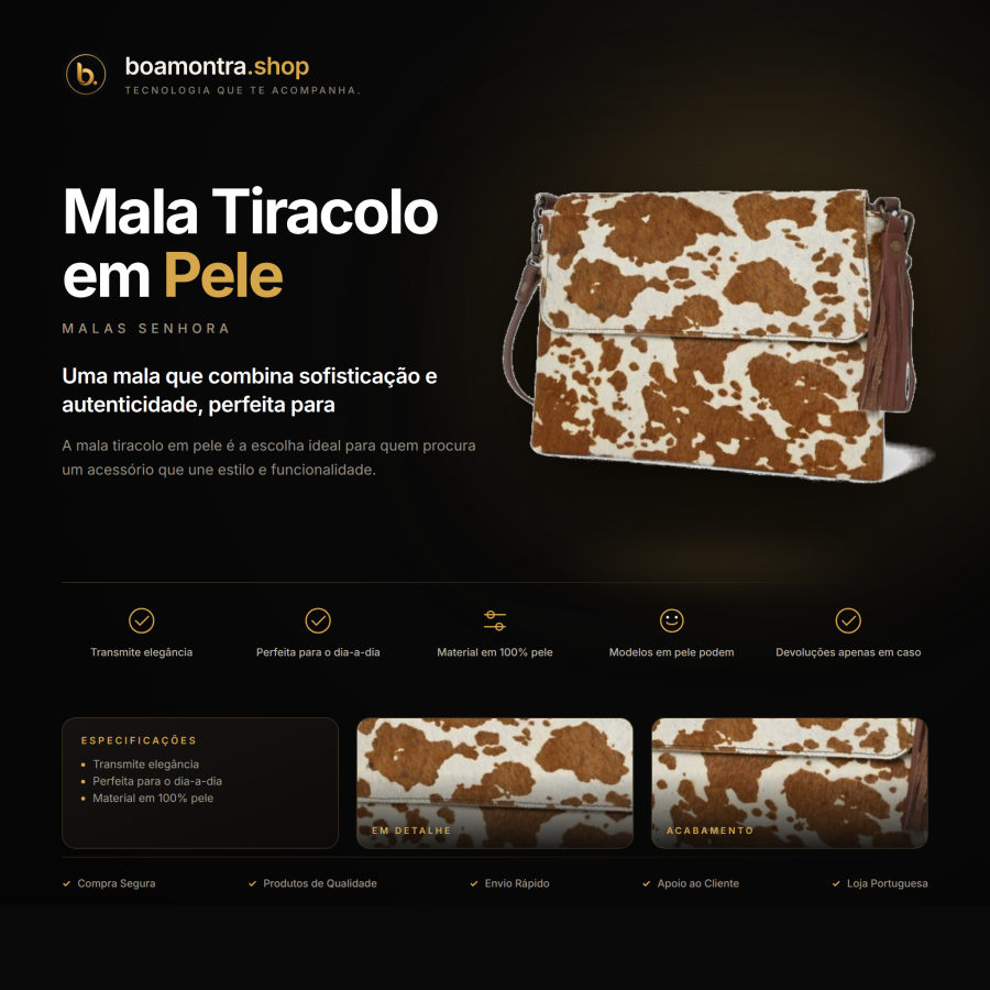 Estilo e Elegância com Mala Tiracolo em Pele