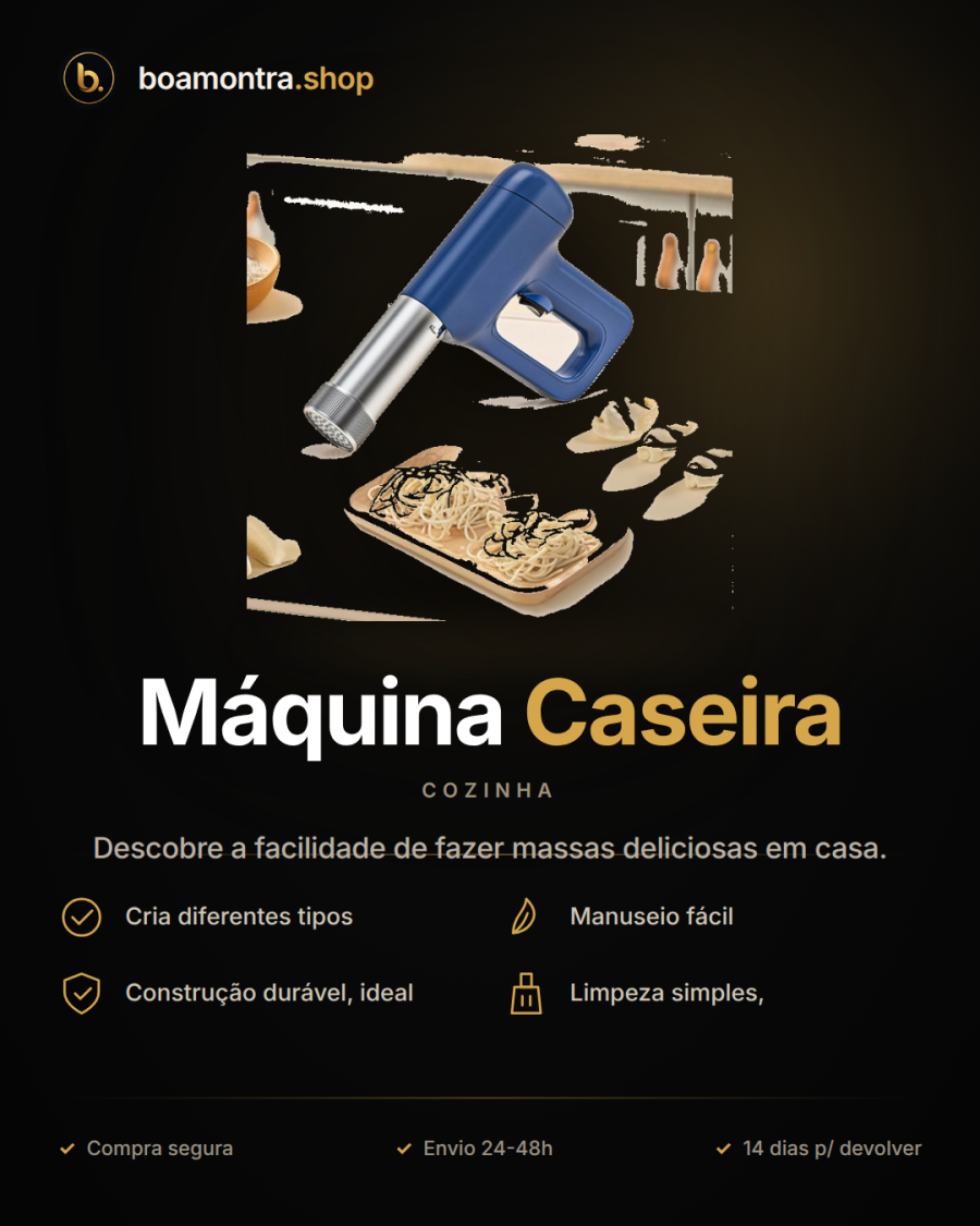 Cria Massas Frescas Com Máquina Caseira