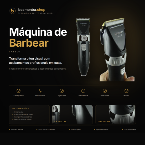 Corte preciso com Máquina de Barbear