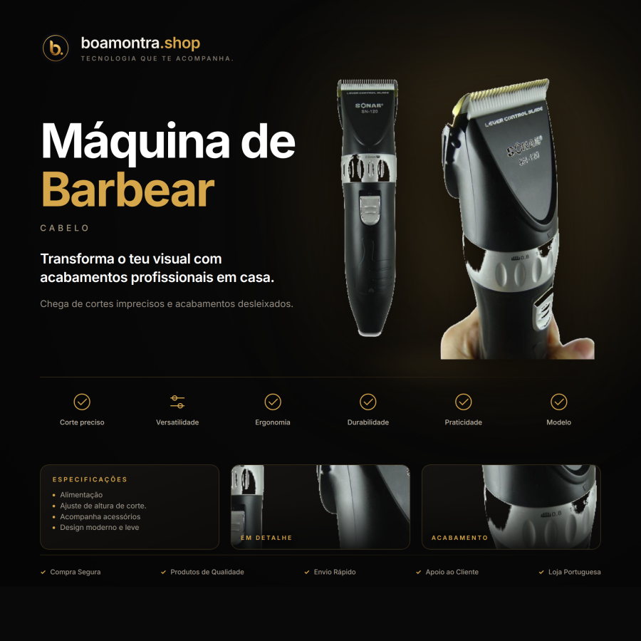 Corte preciso com Máquina de Barbear