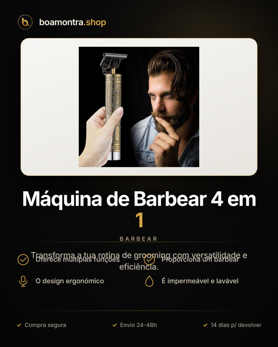 Corte de precisão com Máquina de Barbear 4 em 1