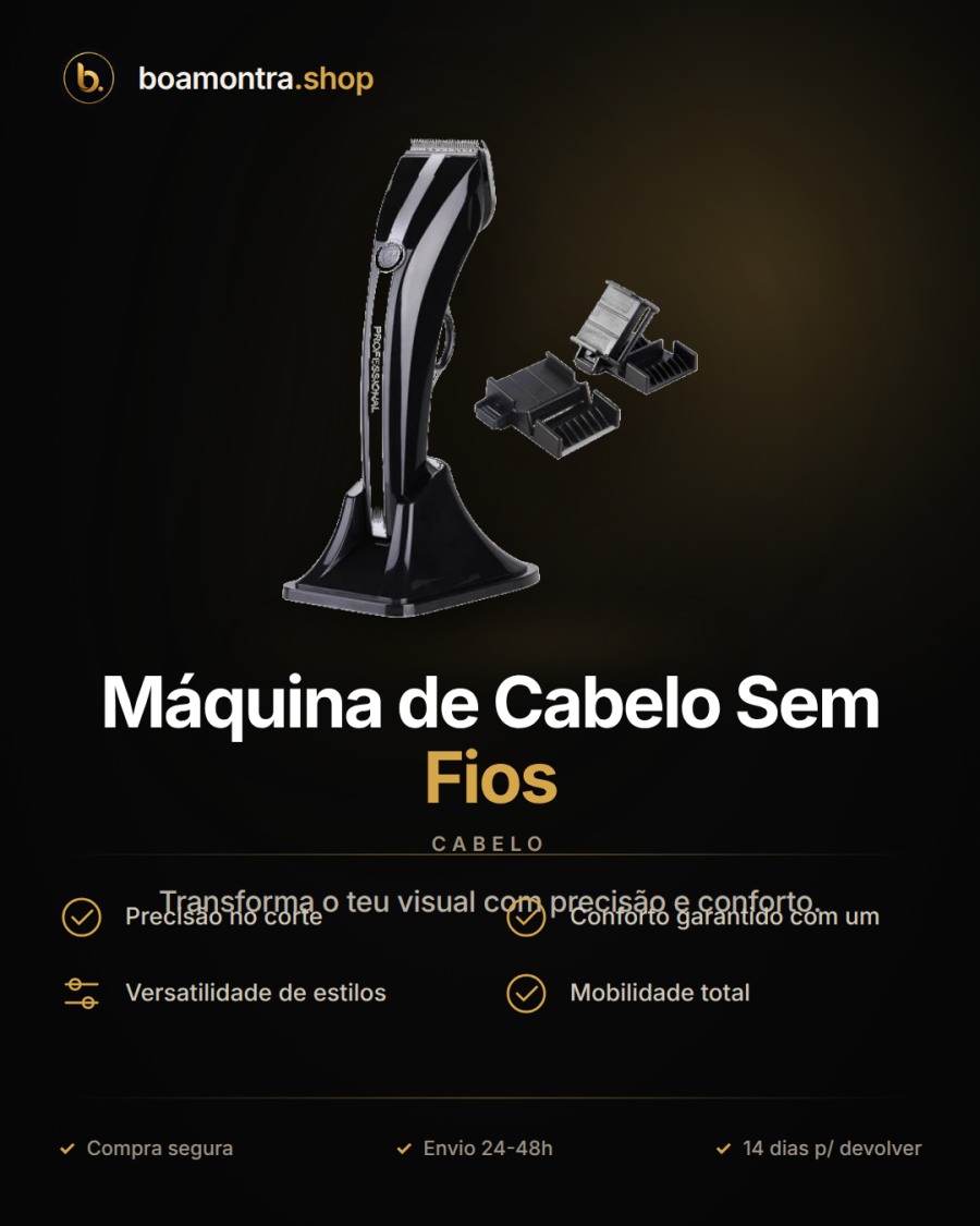 Cortes Perfeitos com Máquina de Cabelo Sem Fios