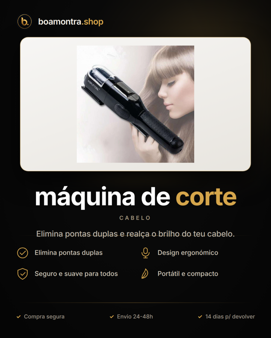 Cabelo saudável com máquina de corte